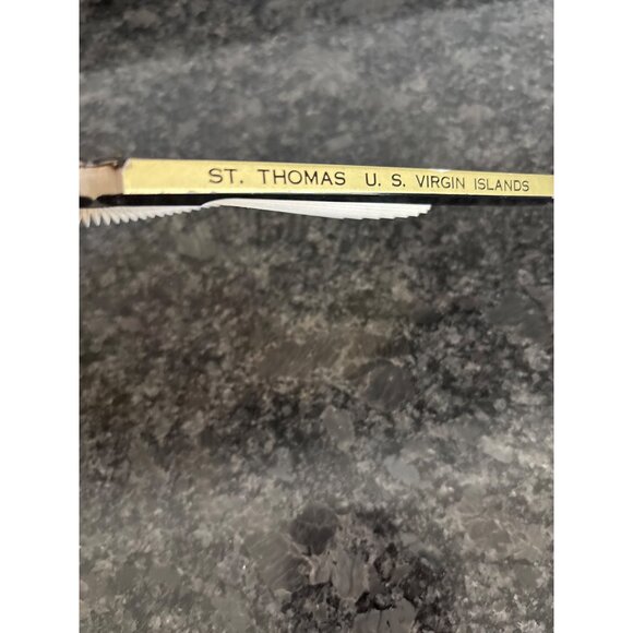 Vintage Chinese Fan With Floral Design Bird & Black Handle Virgin Islands - Picture 10 of 15